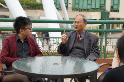 Speaking with Principal Leung Kee-cheong